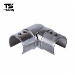 Adjustable stainless steel Corner - Horizontal Fits 42.4mm Dia. split tube