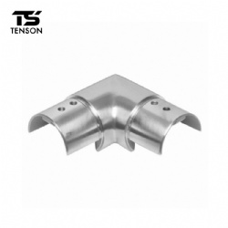 FIXED stainless steel Corner - Horizontal Fits 42.4mm Dia. split tube
