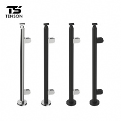 Surface Mount Round Post Post with Handrail Bracket