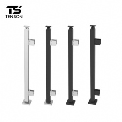 Surface Mount Square Post Post with Handrail Bracket